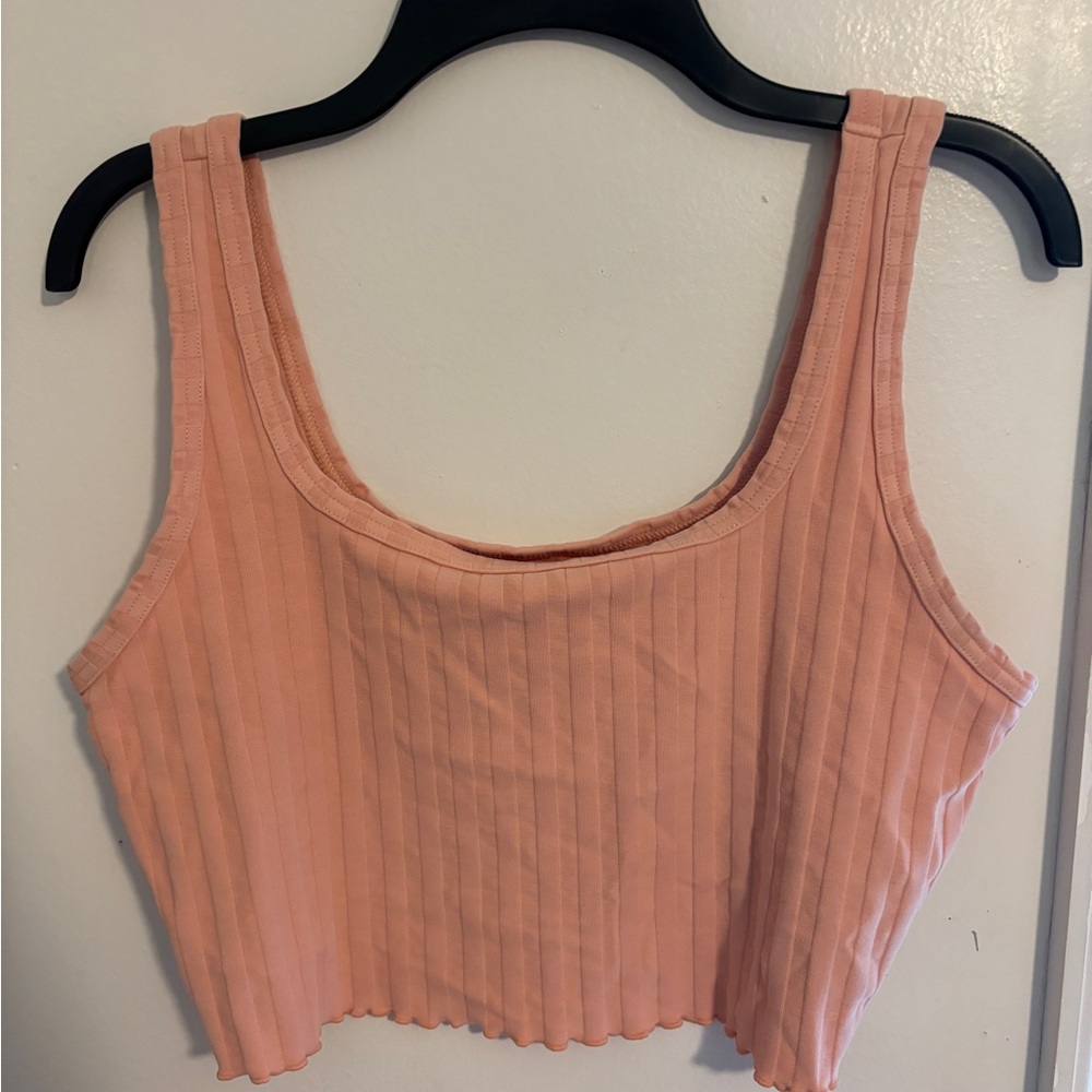Aerie pink cropped tank top